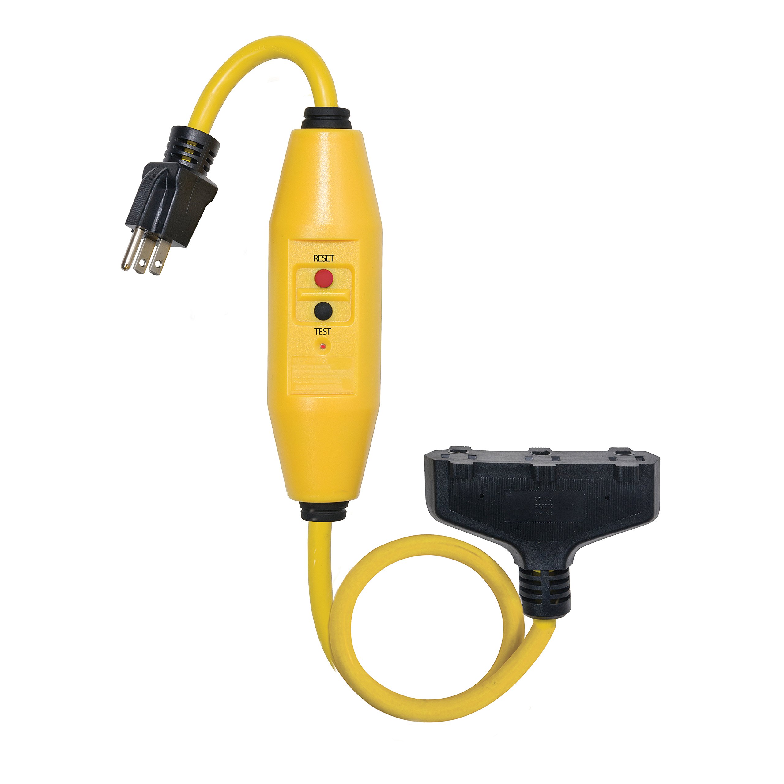 Colony Hardware | 12/3 2' Triple Tap In-Line GFCI Pigtail Cord