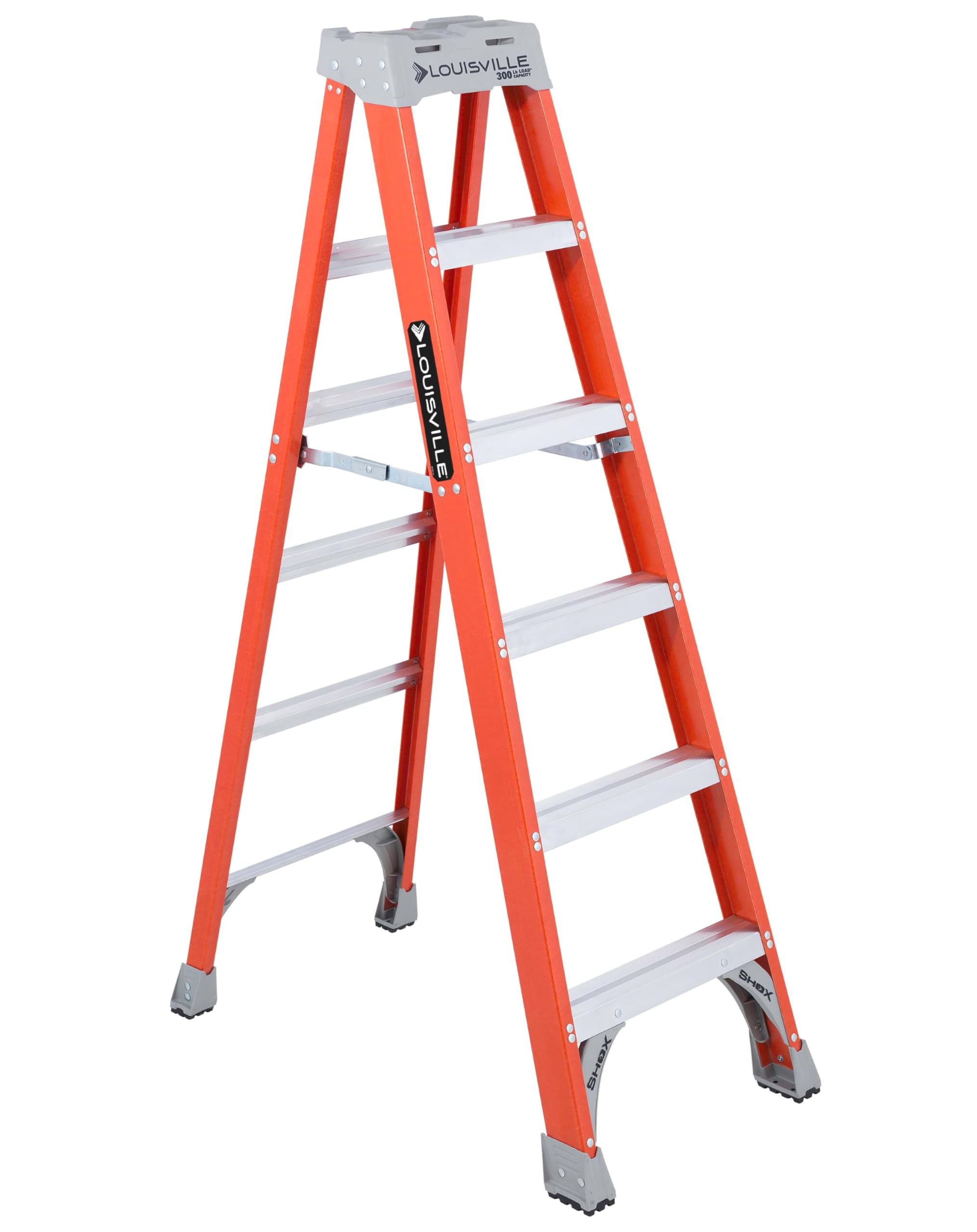 Colony Hardware | 6' 1A Orange Fiberglass Step Ladder 300Lb